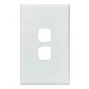HPM Excel 2Gang Grid & Plate - White